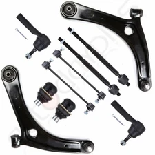 For 2007-2012 Dodge Caliber Suspension 10Pc Tie Rod End Sway Bar Control Arm Kit