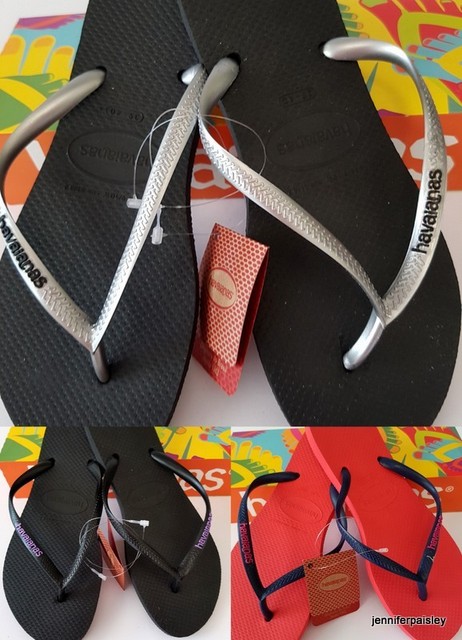 black and silver havaianas