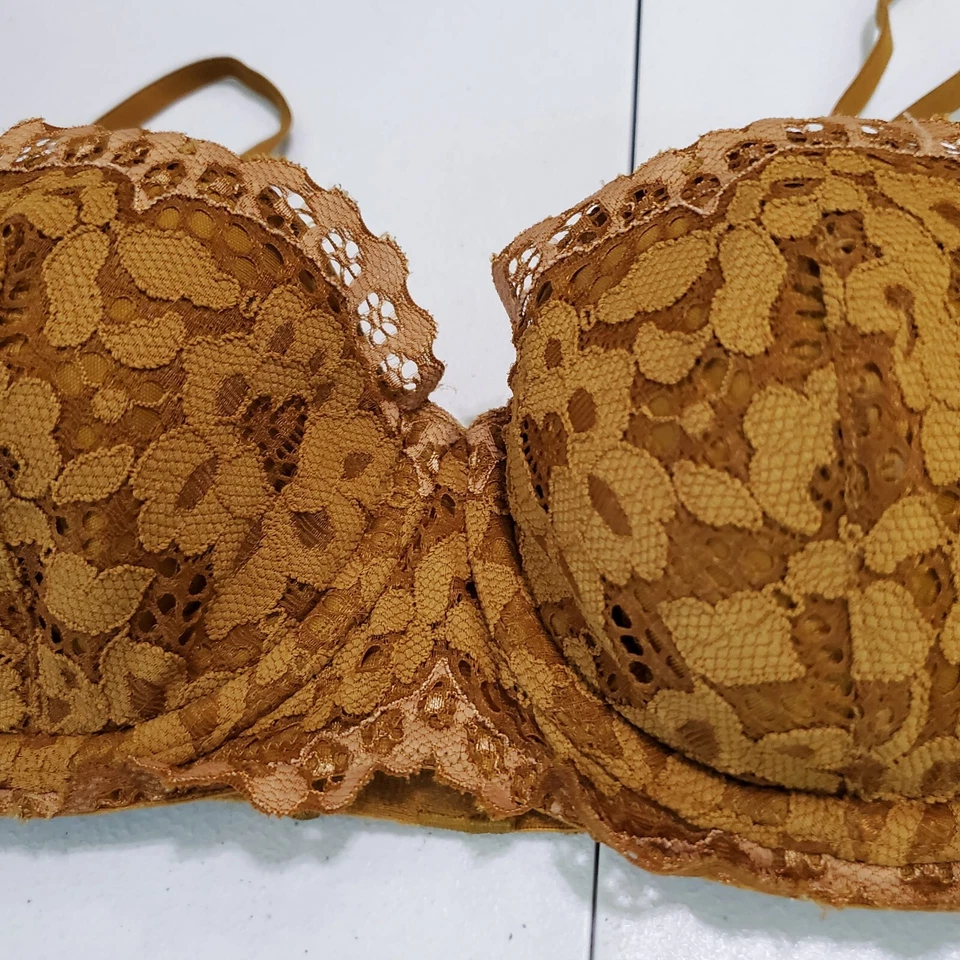 Sujetador Victoria Secret para mujer 34B marrón cuerpo forrado balconet con aros múltiples vías Foto 2 de 4
