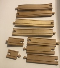 Vintage Brio Thomas wood Track 6 Pieces 4 Hump Straight 9  3 Straight Flat 6   