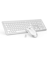 Wireless Keyboard and Mouse Combo - Full Size Slim Thin Wireless Keyboard Mouse