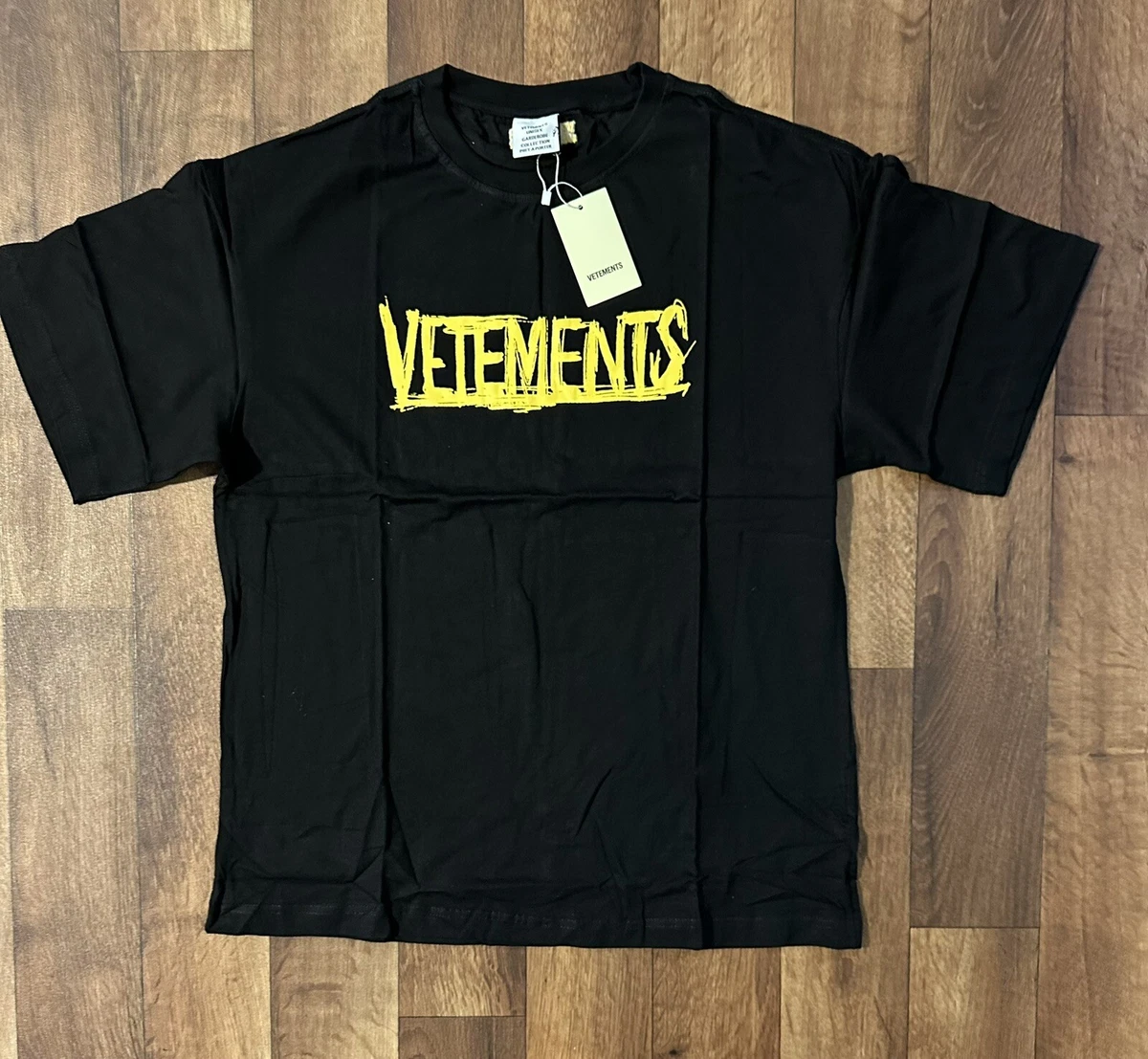 Vetements World Tour Black/Yellow Men’s T-shirt Size XL