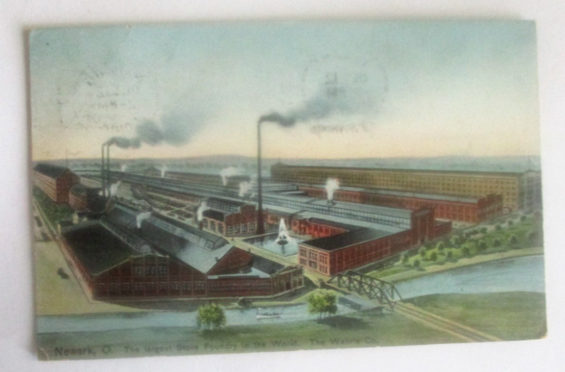 postcard of NEWARK, O….The Largest Stove Foundry in the World, The Wehrie Co.
