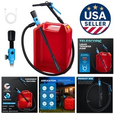 Versatile Battery-Powered Fuel Transfer Pump with 51'' Hose for Cars  Tractors