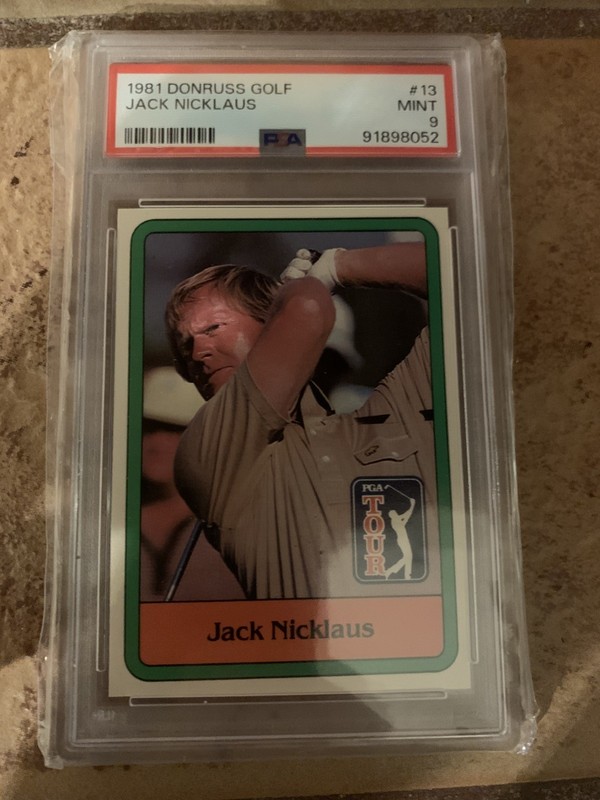 1981 Donruss Golf #13 Jack Nicklaus Rookie Card PSA 9 Masters