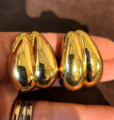 Seltene Groß Ohrringe Vintage American Jahre 60 Clip Signature Ciner Vtg