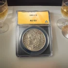 1881 O Morgan Silver Dollar ANACS AU53 -Toned Obverse & Slightly Rotated Reverse
