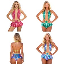 Women Monokini Swimming Bathing Suit Hot Spring Swimsuit Pool Party Shiny Bar