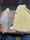 Vintage Barbie Winter Wedding  Brocade Dress And Veil