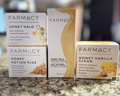 Farmacy Honey Halo, Honey Potion Plus, Honey Milk, Honey Vanilla Clean Bundle
