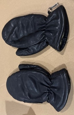Vintage Wells Lamont Snow Mark Mittens Leather Ski Snow Men s  sz Medium