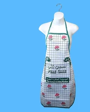 Green Check Chef Apron for "Pure Ghee"/Q.B.B.; Sz 4-8 Cotton, NOS Vintage