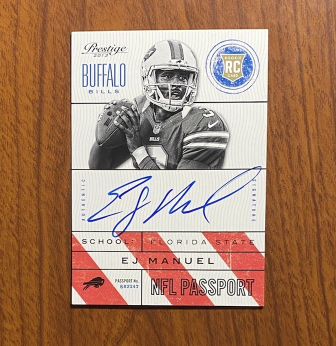 EJ Manuel Panini Prestige NFL Draft Tickets #4 Autograph