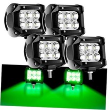 4 Pcs Green Driving Hunting Lights LED Spot Light Driving Fog Lights 18w 4"