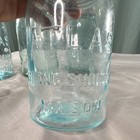 Lot of 4 Quart Atlas Strong Shoulder Blue Glass Mason Jars, Metal Screw-On Lids — photo 8
