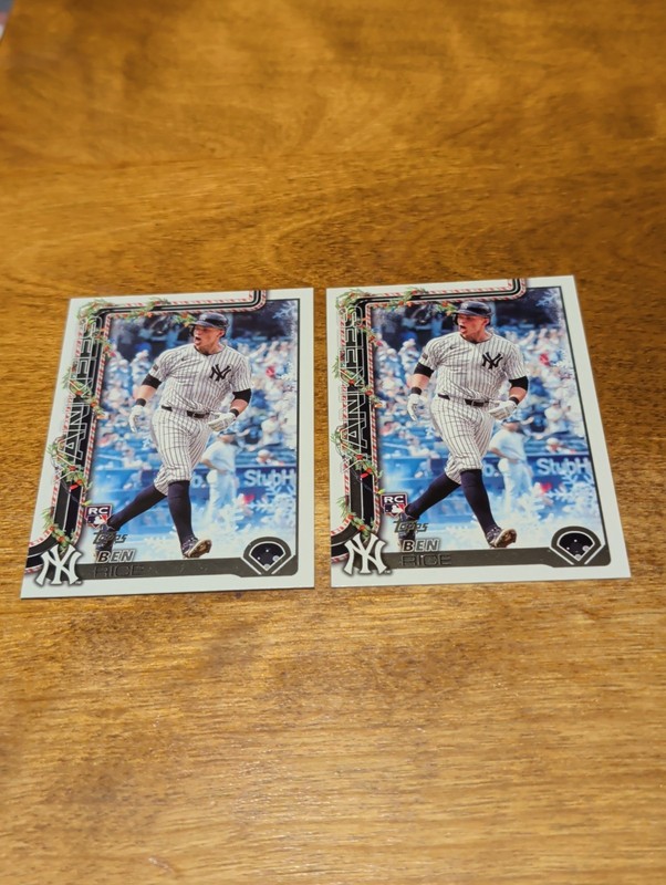 2025 Topps Holiday Ben Rice Rookie. X2