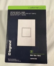 Legrand adorne 15 Amp 125-Volt 1-Gang Pop-Out Outlet With Gloss White Wall Plate
