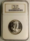 1957 50C Franklin  Silver Half Dollar NGC Certified MS-64