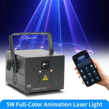 5W DMX512 ILDA App Control RGB Animation Laser Light for Dj Show Wedding Party