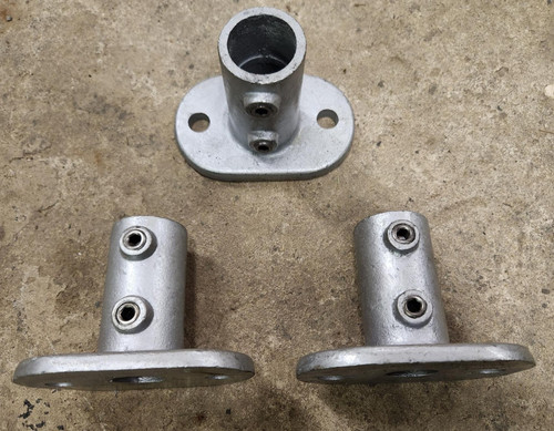 Hollaender Speed Rail Kee Klamp Nu-Rail 1 Pipe Fitting Flange Lot of 3