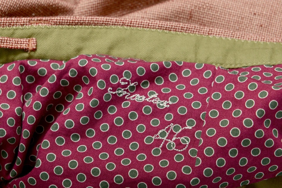 Pantalones Cortos Para Hombre Incotex Estampado Geométrico Lino Plisado Frontal US 30 IT 46 Foto 4 de 4