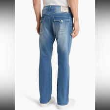 NWT True Religion Men's Ricky Straight Flap Jeans Medium Maze Runner size 34