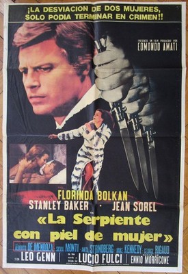 1972 LIZARD IN A WOMAN'S SKIN Lucio Fulci 1SH MOVIE POSTER Rare Ed GIALLO Bolkan
