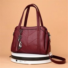 Luxury PU Leather Crossbody Shoulder Bag for Women Large Capacity Soft Tote Tass