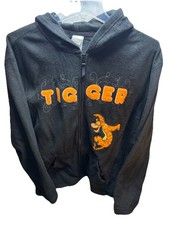 Disney Pooh Wild Friend Tigger black Full Zip hoodie Black Youth Size XL 16/18 