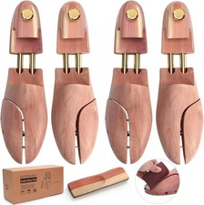 Cedar Shoe Trees with Single Tube, Wooden Shoe Tree for Men 2 Pack, 7  14 Size Ce