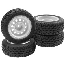 Sharegoo 75mm Rc Rally Car Tires Rubber Tires Tyres Plastic Wheel Rims 12mm...