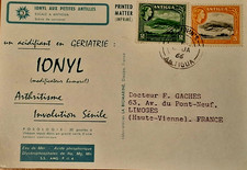 Antigua medical advertising postcard Saint-John carnival franked for France 1966