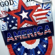 Style SELECTIONS God Bless America Patriotic Independence Garden Flag 12.5x18