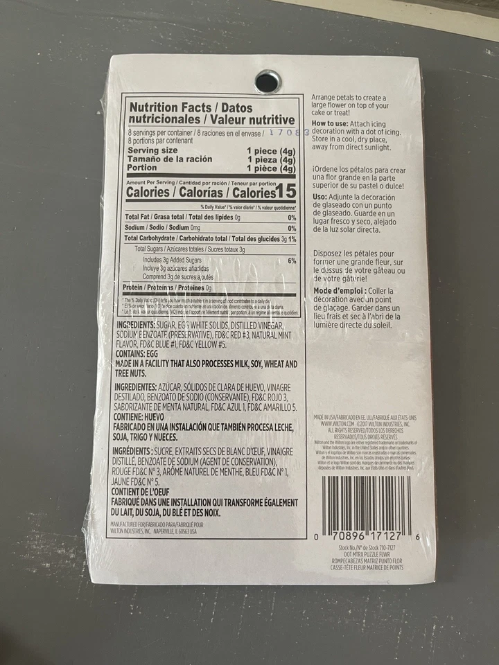 NEW Wilton large flower Icing cake Decoration cupcake topper edible sugar decor - Image 4 of 4