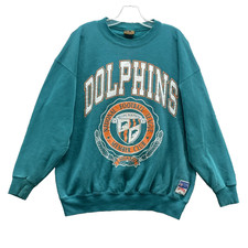Vintage Nutmeg Mills NFL Miami Dolphins Sweatshirt Men's XL Football Made in USA