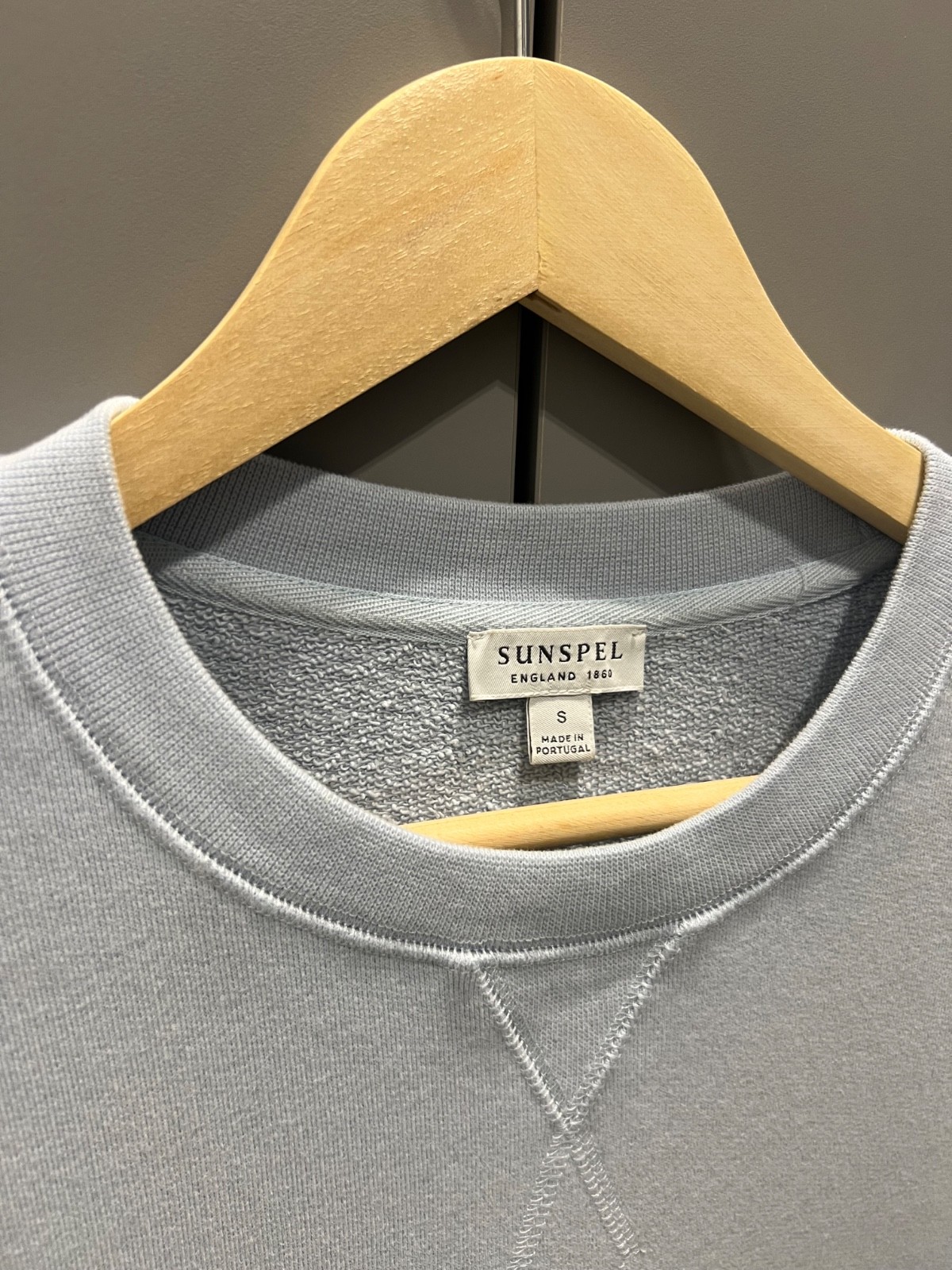 Sunspel Loopback Sweatshirt Blue Small Basic - image 7