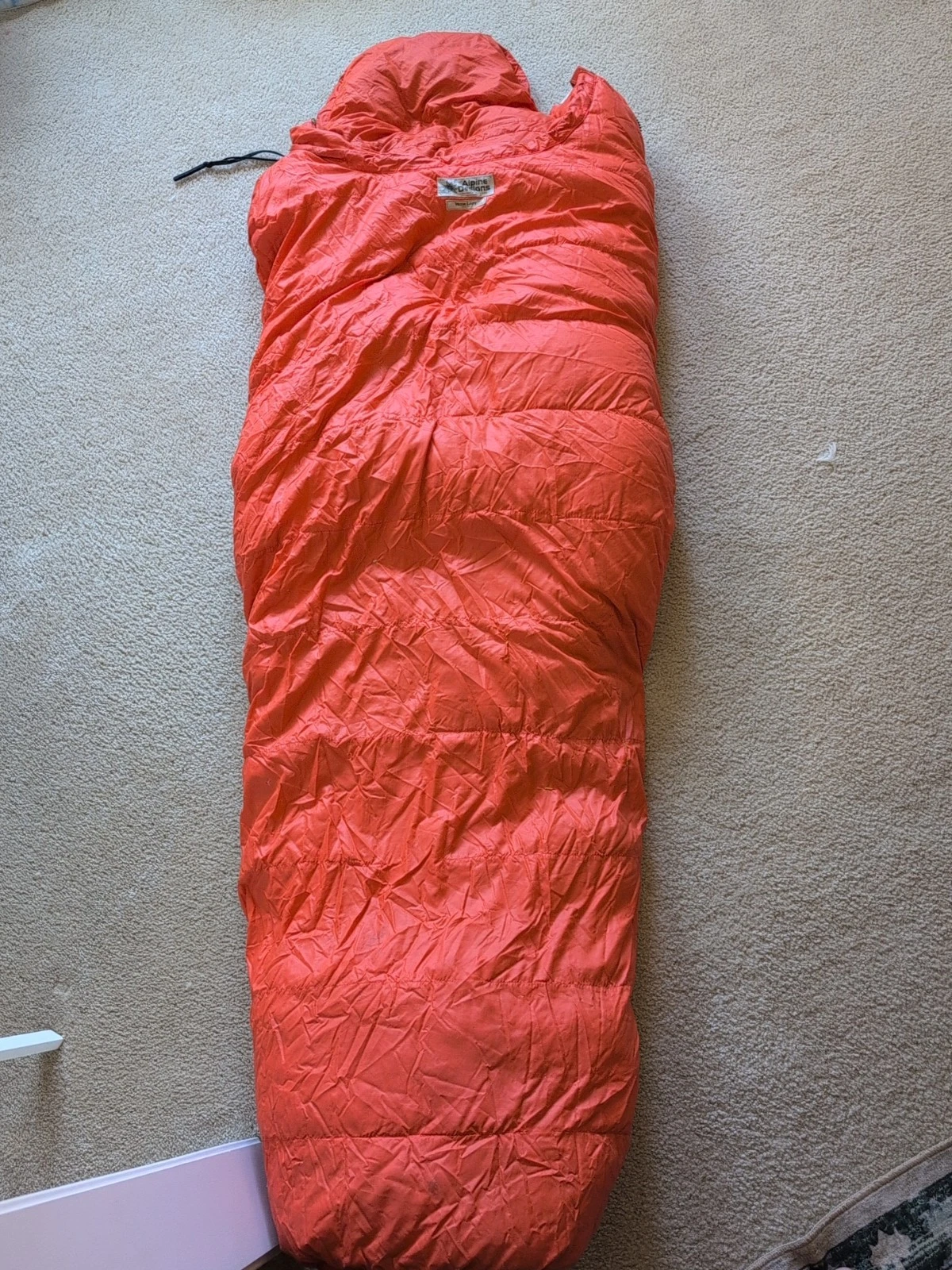 Alpine Designs Adult Large Goose Down Sleeping Bag Vintage.