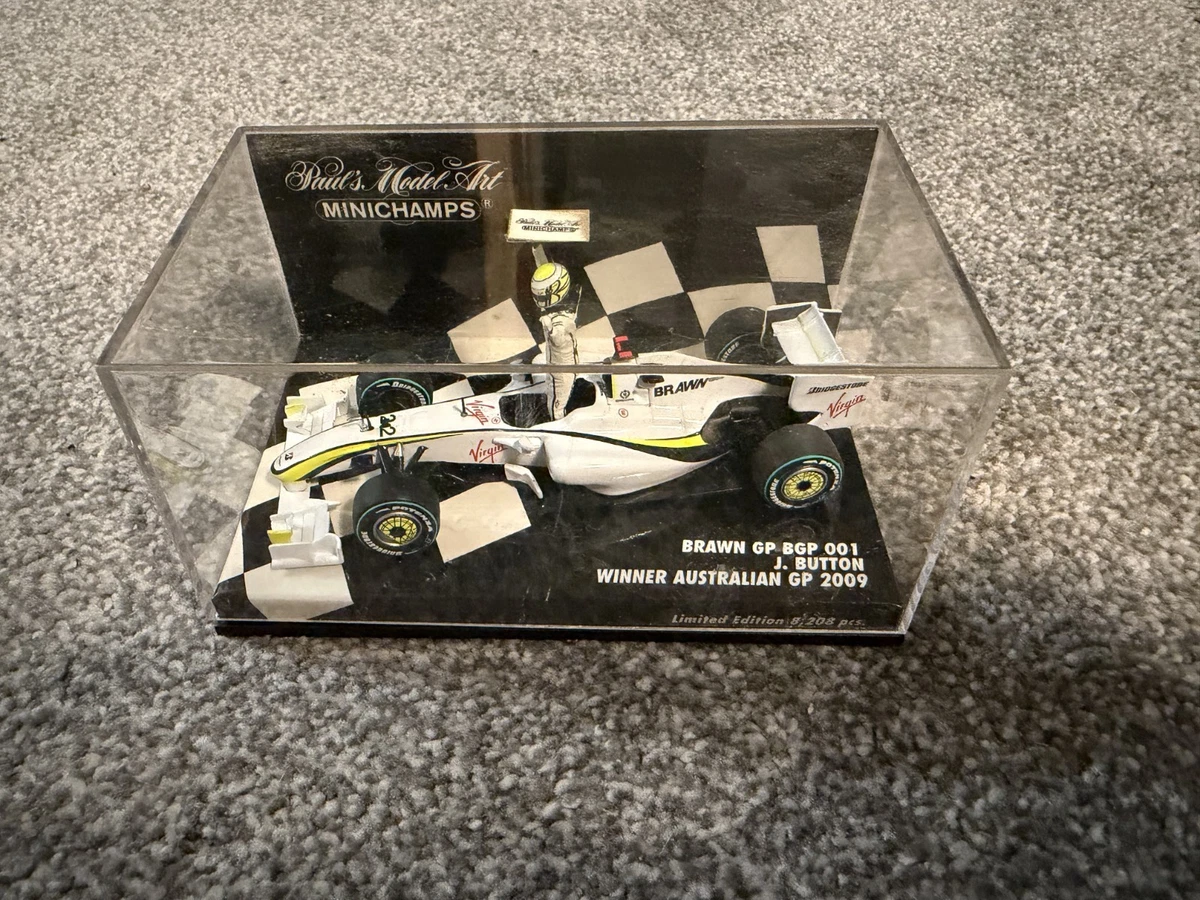 OPO 10 - Voiture Formule 1 1/24 Compatible avec Brawn GP 01 - Jenson Button - 2009 - OR034