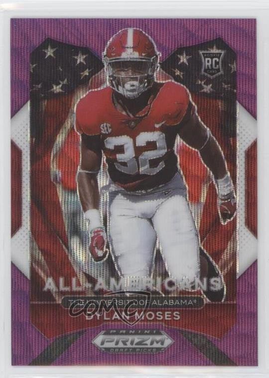 2021 Panini Prizm Draft Picks All-American Purple Wave Dylan Moses #190 0g27