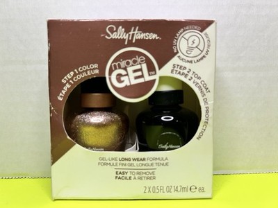 Sally Hansen Miracle Gel Nail Polish Step 1 = TERRA-COPPA Step 2 = TOP COAT nos
