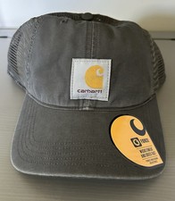 Carhartt Gray Trucker Hat One Size Solid Mesh Back Adjustable Quick Dry