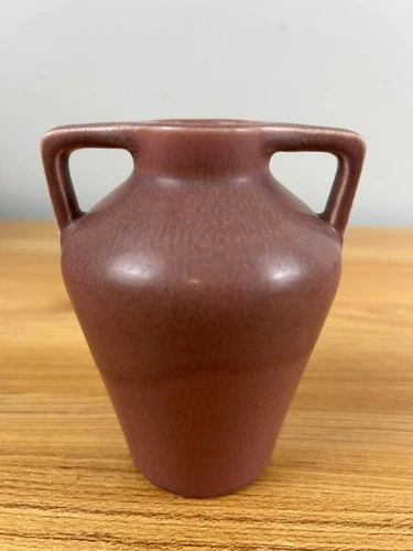 Rookwood Pottery 1921 Red Pink Double Handled Arts and Crafts Vase 2561