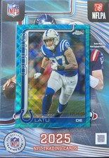 2025 Topps Chrome Laiatu Latu Blue /199 Refractor NFL Licensed