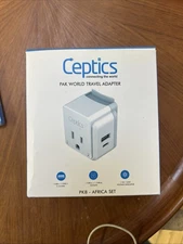 Ceptics Pak World Travel Adapter PK8 Africa Set New In Box