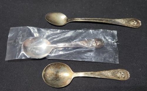 Vintage Gerber Baby Spoon Winthrop Silver Plate Lot Of 3 Spoons