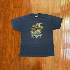 Vtg Harley Davidson Motorcycles T-Shirt Sz L Made In USA 90s Y2K Eagle