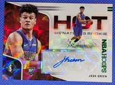 2020-21 Hoops JOSH GREEN RC #HR-JGR Hot Signatures Rookie Dallas Mavericks