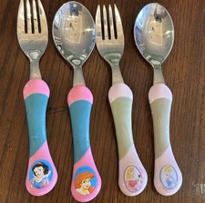 Vintage Disney Princess Silverware Toddler Read Description