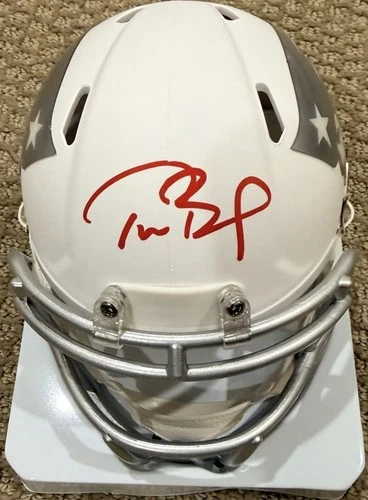 Tom Brady Signed/ Autographed New England Patriots Ice Mini Helmet Steiner COA