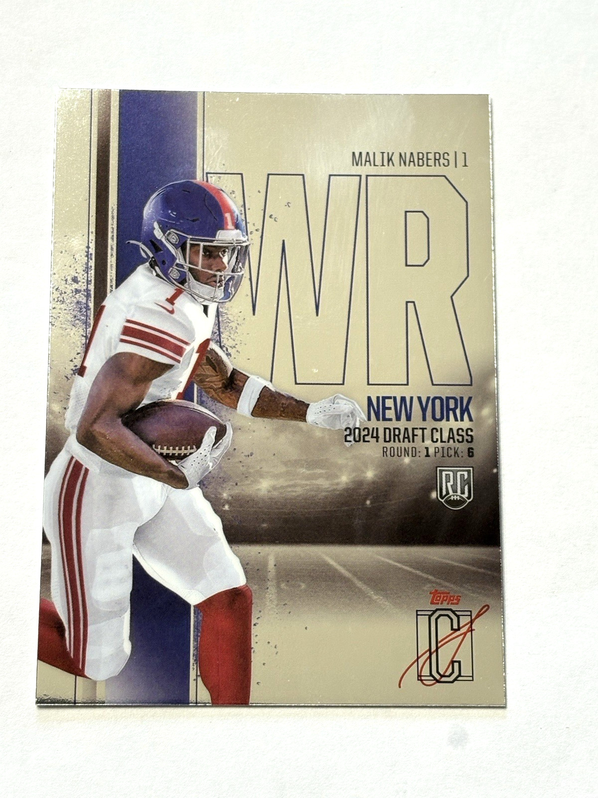 2024 Topps Signature Class Malik Nabers Chrome Rookie Card #RCV-99